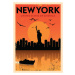 Ilustrace Vintage New York Poster, kursatunsal, 30 × 40 cm