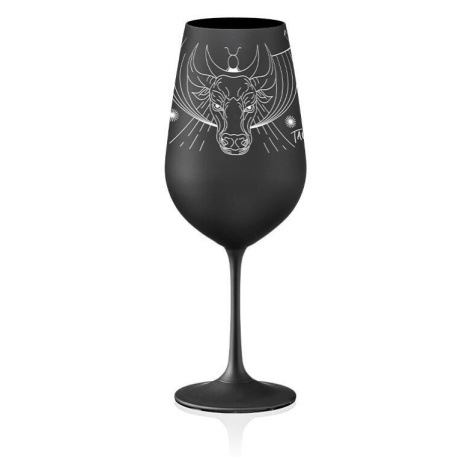Crystalex sklenička na víno Býk Černá 550 ml 1KS Crystalex-Bohemia Crystal