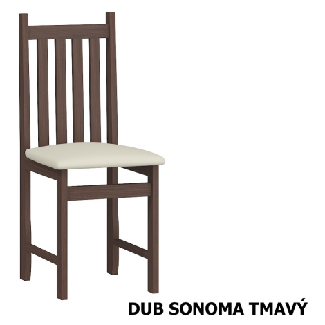 Jídelní židle WAMENA, potah béžová ekokůže, dub sonoma tmavý, 5 let záruka MORAVIA FLAT