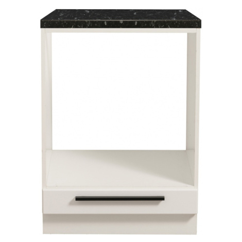 Kuchyňská skříňka na troubu birch-bílá/černá - s pracovní deskou