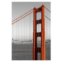 Fotografie SAN FRANCISCO Golden Gate Bridge | colorkey, Melanie Viola, (26.7 x 40 cm)