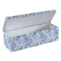 Dekoria Čalouněná skříň, bílá a tmavě modrá, 90 x 40 x 40 cm, Velvet, 704-34