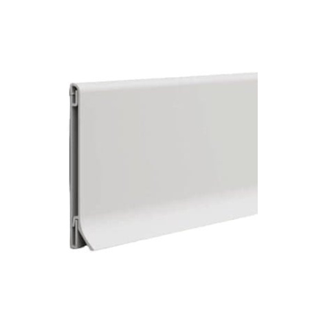 Soklová lišta k soklu "rovná" Eviso bílá mat, hliník délka 250 cm, výška hrany 80 mm, ASWH0480