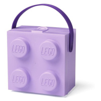 Svačinový box LEGO s rukojetí - fialový