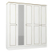 Sofahouse Designová šatní skříň Raisie III 194 cm bílá