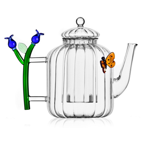 Ichendorf Milano designové konvice Teapot Optic Blue Flower and Butterfly