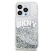 Zadní kryt DKNY Liquid Glitter Arch Logo pro Apple iPhone 14 Pro, transparentní