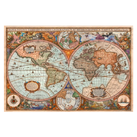 Plakát, Obraz - Historical Antique World Map, 91.5x61 cm