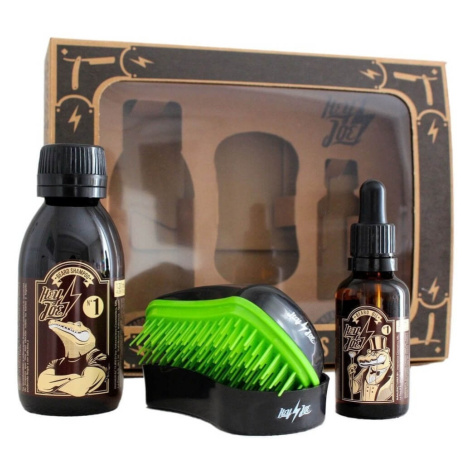 Hey Joe Bearded Survival olej na vousy 30 ml + šampon na vousy 120 ml + kartáč sada na vousy