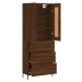 vidaXL Skříň highboard hnědý dub 69,5 x 34 x 180 cm kompozitní dřevo