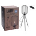 H&L Kovová stojací lampa Tripod černá