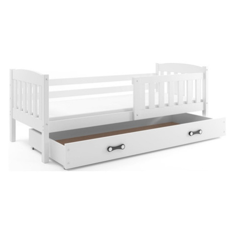Dětská postel KUBUS s úložným prostorem 80x160 cm - bílá Bílá BMS