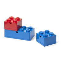 LEGO stolní boxy se zásuvkou Multi-Pack 3 ks - červená, modrá