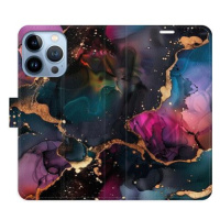 iSaprio Flip pouzdro Dark Marble pro iPhone 13 Pro