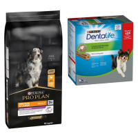 PURINA PRO PLAN granule + Dentalife snacky zdarma - Medium & Large Adult 7+ Age Defence (14 kg) 