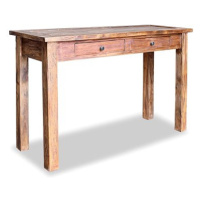 Odkládací stolek, masivní recyklované dřevo, 123x42x75 cm