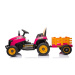 Mamido Dětský elektrický traktor BBH-030 s přívěsem růžový