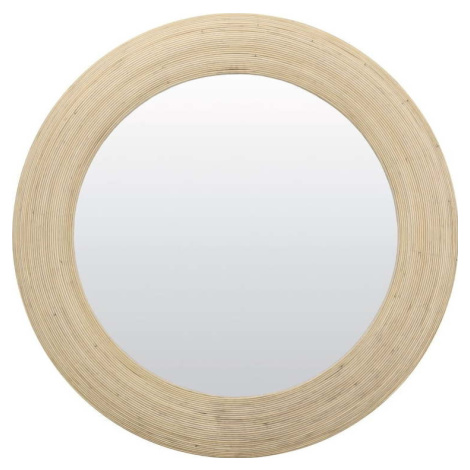 Nástěnné zrcadlo s ratanovým rámem ø 109,5 cm Piedre – Light & Living
