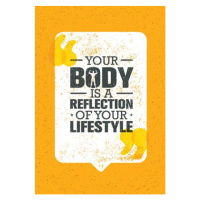 Ilustrace Your Body Is A Reflection Of, subtropica, (26.7 x 40 cm)