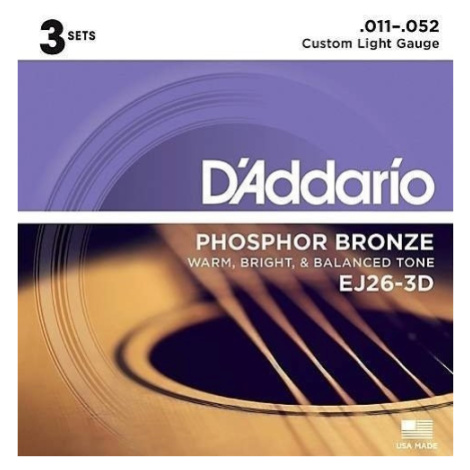 D'Addario EJ26-3D Struny pro akustickou kytaru