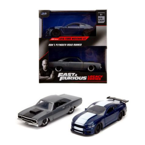 Jada Rychle a zběsile Twin Pack 2016 Ford Mustang GT350 + 1970 Plymouth Road Runner, 1:32