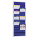 EICHNER Plánovací tabule, s 10 lištami, dvouřadová, v x š x h 1280 x 554 x 74 mm, modrá