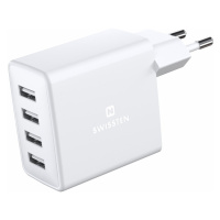 SWISSTEN SÍŤOVÝ ADAPTÉR 4x USB 4A 20W BÍLÝ