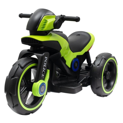 BABY MIX - Dětská elektrická motorka POLICE zelená
