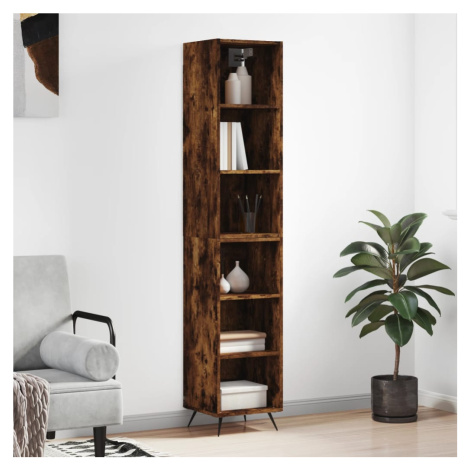 vidaXL Skříň highboard kouřový dub 34,5x32,5x180 cm kompozitní dřevo