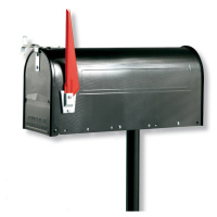 Burgwächter U.S. Mailbox s otočným praporkem, černá