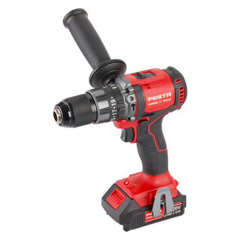 FESTA Vrtačka AKU SHARE20V s příklepem, Brushless, nabíječka, kufr 28000 (1 × 2 Ah + 1 × 4 Ah)