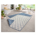 NORTHRUGS - Hanse Home koberce Kusový koberec Twin-Wendeteppiche 103119 blau creme – na ven i na