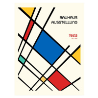 Ilustrace Bauhaus Geometric Design Retro, Retrodrome, 30x40 cm