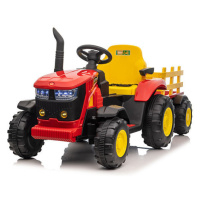 Mamido Dětský elektrický traktor s vlečkou 12V 7Ah červený