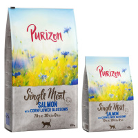 Purizon 6,5 kg + 800 g zdarma - Single Meat losos s květy chrpy 6,5kg + 800g zdarma