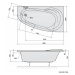 POLYSAN NAOS R asymetrická vana 180x100x43cm, bílá 47111