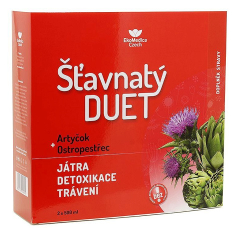 Ekomedica Šťavnatý duet Artyčok + Ostropestřec 2x500 ml