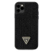 Zadní kryt Guess Rhinestones Triangle Metal Logo pro Apple iPhone 11 Pro, černá