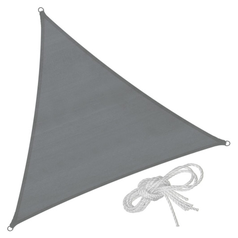 tectake 403885 stínící plachta proti slunci trojúhelník, šedá - šedá - šedá