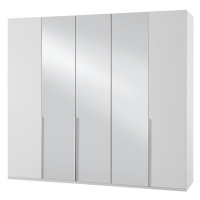 Skříň Moritz - 225x236x58 cm (bílá, zrcadlo)