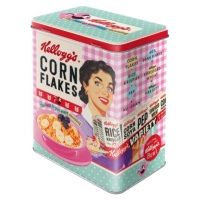 Plechová dóza Plechová dóza Kellogg‘s - Happy Corn Flakes, 20 x 14 x 10 cm