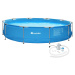 tectake 402896 bazén kruhový s ocelovou konstrukcí a filtračním čerpadlem ø 360 x 76 cm - modrá 