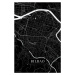 Mapa Bilbao black, (26.7 x 40 cm)