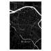 Mapa Bilbao black, 26.7 × 40 cm