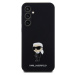 Zadní kryt Karl Lagerfeld Liquid Silicone Metal Ikonik pro Samsung Galaxy S23 FE, černá