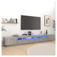 vidaXL TV skříňka s LED osvětlením betonově šedá 300 x 35 x 40 cm