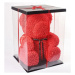 Medvídek z růží - Červený 70 cm, Červená Dárkové balení