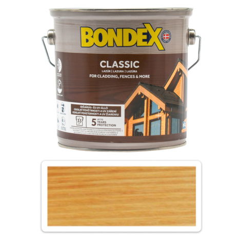 BONDEX Classic - matná tenkovrstvá syntetická lazura 2.5 l Oregonská pinie