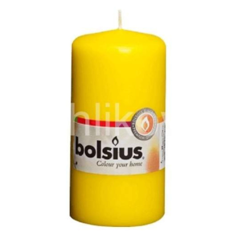 Válcová svíčka 12cm BOLSIUS žlutá