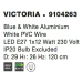 NOVA LUCE závěsné svítidlo VICTORIA modrý a bílý hliník bílý PVC kabel E27 1x12W IP20 bez žárovk